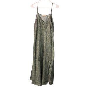 Jade by Jane Women's Green Leopard Midi Dress